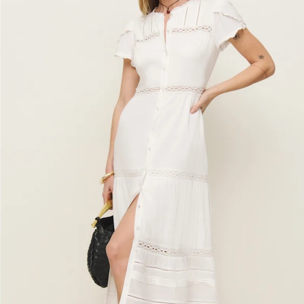 NWT Reformation White Zebrina Dress